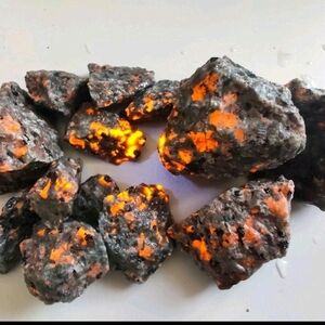 2 Pc Yooperlite Flame Stone